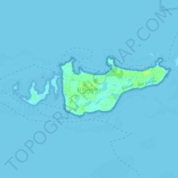 Mapa topográfico Orika, altitud, relieve