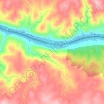 Mapa topográfico Peñalba, altitud, relieve