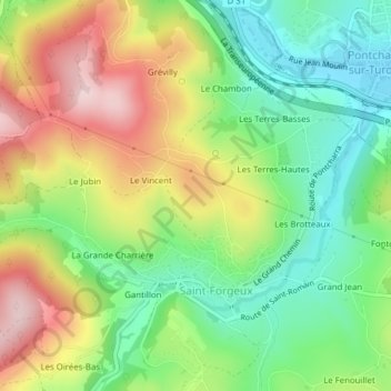 Mapa topográfico Le Ruy, altitud, relieve
