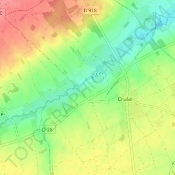 Mapa topográfico Bouvet, altitud, relieve