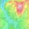 Mapa topográfico Les Hauts Gicons, altitud, relieve