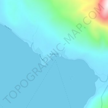 Mapa topográfico Buill Norte, altitud, relieve