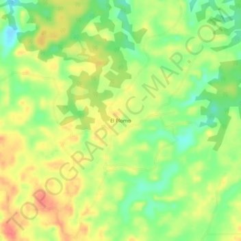 Mapa topográfico El Plomo, altitud, relieve