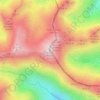 Mapa topográfico Viella Mitg Arán, altitud, relieve