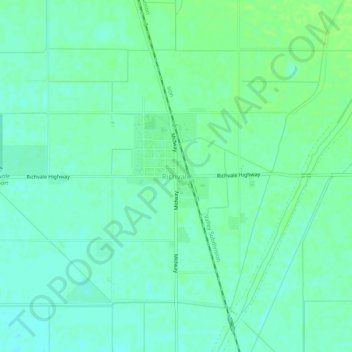 Mapa topográfico Richvale, altitud, relieve