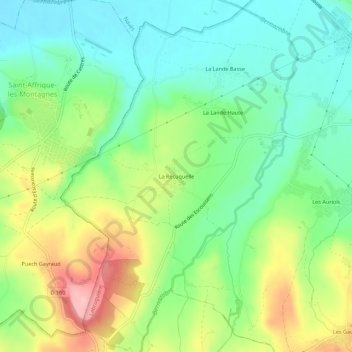 Mapa topográfico La Récuquelle, altitud, relieve