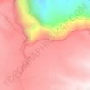 Mapa topográfico Mesa Macaregua, altitud, relieve