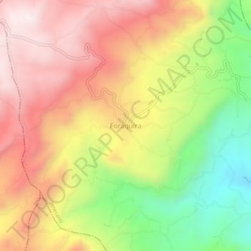 Mapa topográfico Foraquira, altitud, relieve
