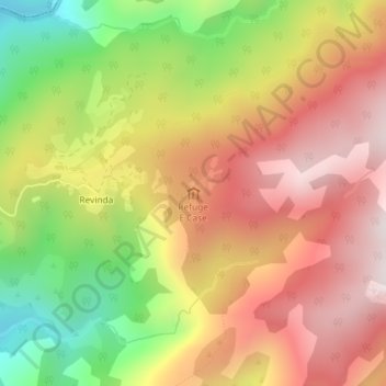 Mapa topográfico Refuge E Case, altitud, relieve