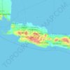 Mapa topográfico West Java, altitud, relieve