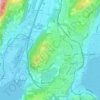 Mapa topográfico Breganzona, altitud, relieve