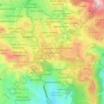Mapa topográfico Bal-Marcoville, altitud, relieve