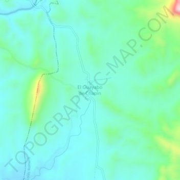 Mapa topográfico El Guayabo de Chapin, altitud, relieve