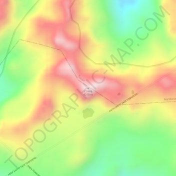 Mapa topográfico Chiles, altitud, relieve
