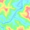 Mapa topográfico Coula, altitud, relieve