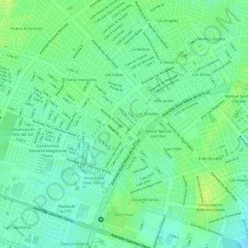 Mapa topográfico Fb, altitud, relieve