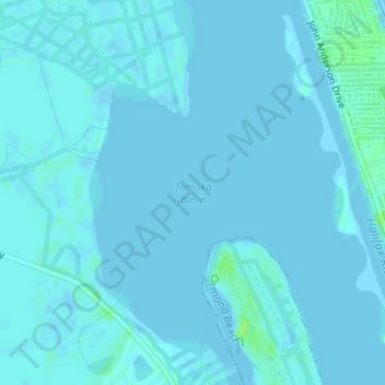 Mapa topográfico Tomoka Basin, altitud, relieve