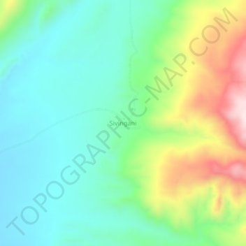 Mapa topográfico Sivingani, altitud, relieve