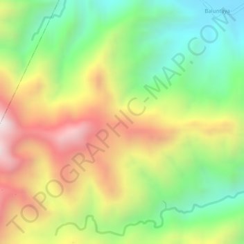 Mapa topográfico Mount Apo, altitud, relieve