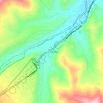 Mapa topográfico La Garita, altitud, relieve