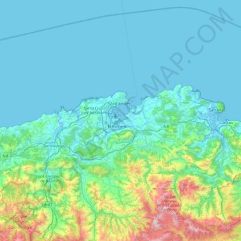 Mapa topográfico Isla de Pedrosa, altitud, relieve