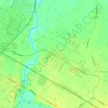 Mapa topográfico La Selva, altitud, relieve