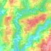 Mapa topográfico A Poza, altitud, relieve