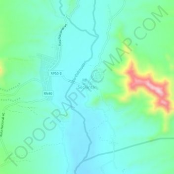 Mapa topográfico Seclantás, altitud, relieve