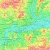 Mapa topográfico Londen, altitud, relieve