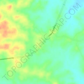 Mapa topográfico Buenavista, altitud, relieve