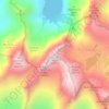 Mapa topográfico Dragontail Peak, altitud, relieve