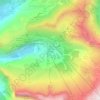 Mapa topográfico Flaine Front de Neige, altitud, relieve