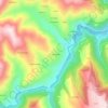 Mapa topográfico Pin de Abaixo, altitud, relieve