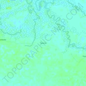 Mapa topográfico Tatama, altitud, relieve