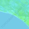 Mapa topográfico Mexico Beach, altitud, relieve