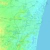 Mapa topográfico Chennai metropolitan area, altitud, relieve