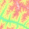 Mapa topográfico Bastos, altitud, relieve