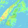 Mapa topográfico Blidö, altitud, relieve