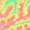 Mapa topográfico Vals, altitud, relieve