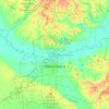 Mapa topográfico Pekanbaru City, altitud, relieve