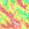 Mapa topográfico Padornelo, altitud, relieve