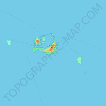 Mapa topográfico Banda islands, altitud, relieve