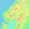 Mapa topográfico Chone, altitud, relieve
