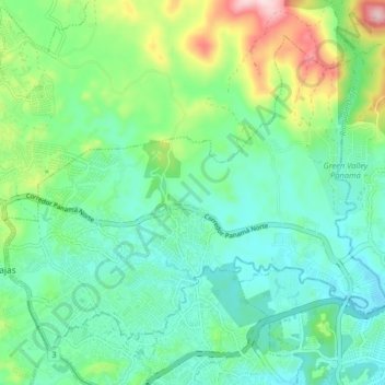 Mapa topográfico Ernesto Córdoba Campos, altitud, relieve