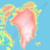 Mapa topográfico Groenlandia, altitud, relieve