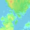 Mapa topográfico Möja ström, altitud, relieve