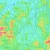 Mapa topográfico 유성구, altitud, relieve