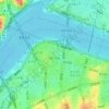 Mapa topográfico Seúl, altitud, relieve
