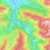 Mapa topográfico Cette-Eygun, altitud, relieve