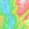 Mapa topográfico Feissons-sur-Isère, altitud, relieve